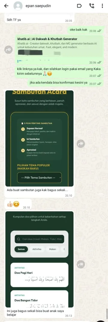 Bukti Chat WhatsApp