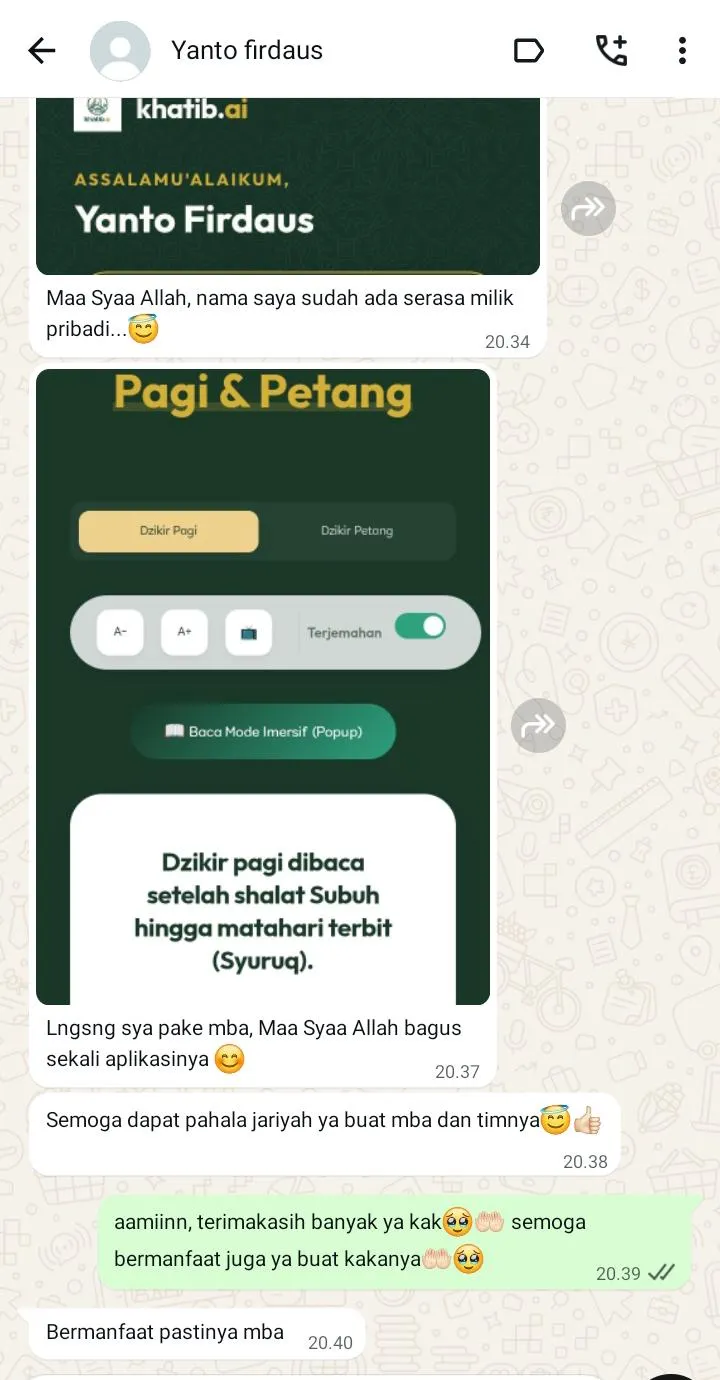 Bukti Chat WhatsApp