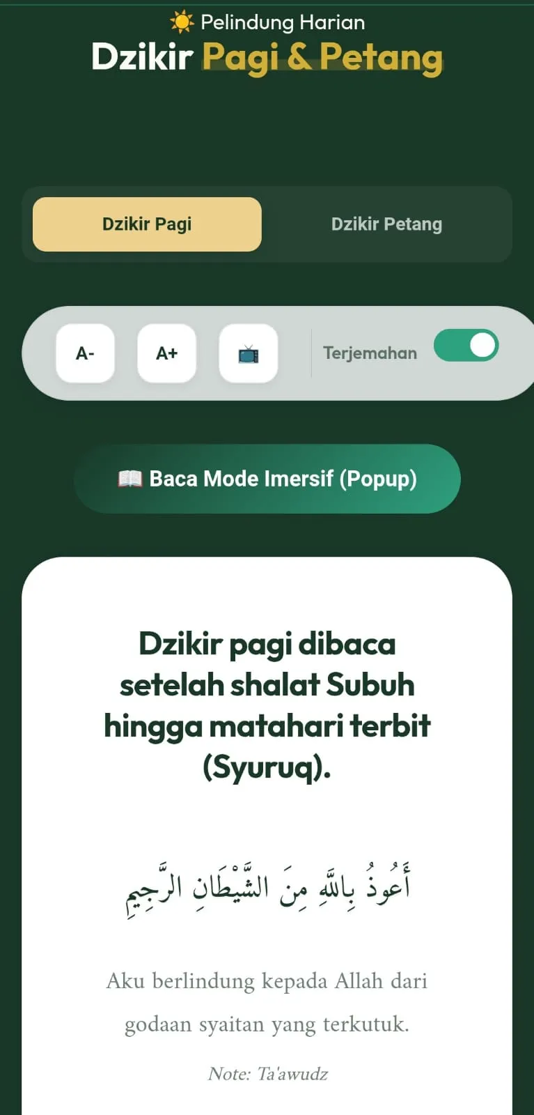 Dzikir Pagi & Petang
